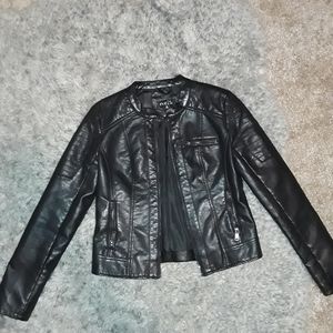 Black leather jacket medium